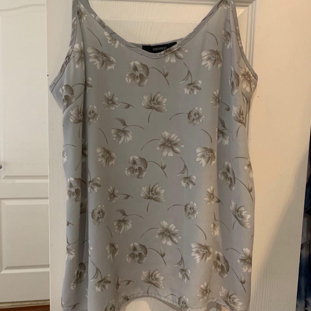 Flower Print Strappy Cami Top